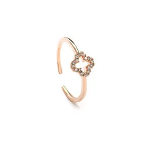 Lucky Clover Cubic Zirconia Ring