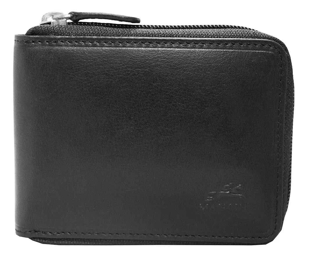 Mancini BOULDER Men's RFID Secure Zippered Wallet with Removable Passcase