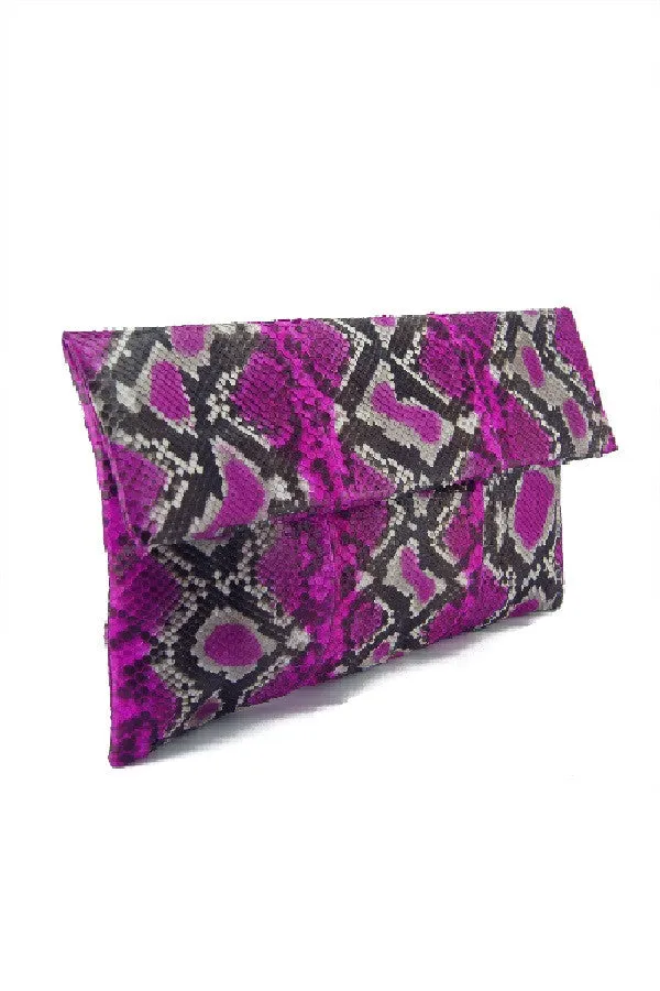 Mandalay Fuchsia Motif Foldover Clutch