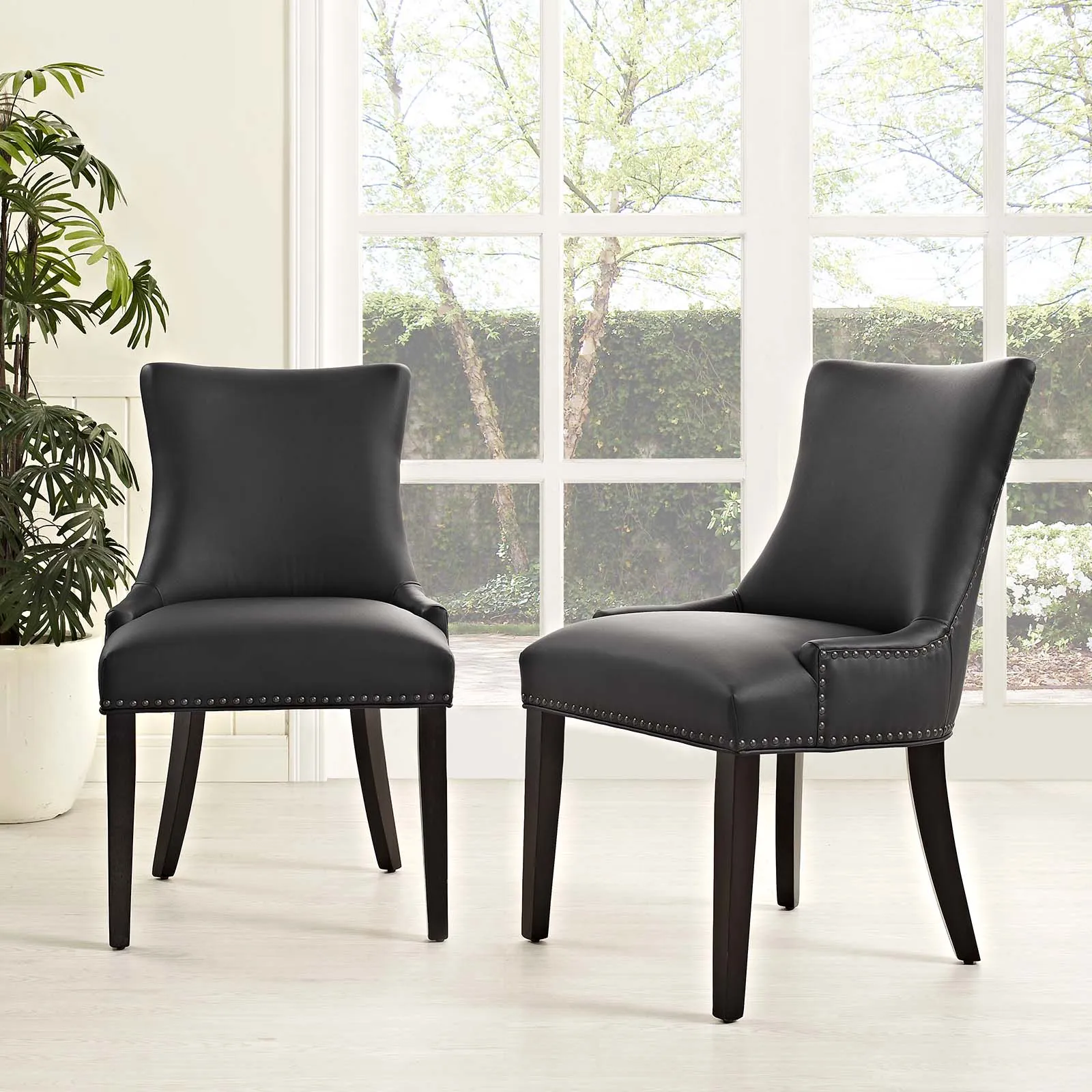 Marquis Dining Chair Faux Leather Set of 2