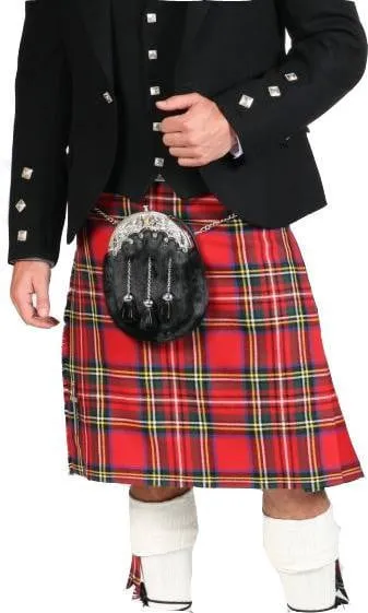 Men's 5 Yard Kilt - Lochcarron Braeriach 13oz Mediumweight Wool - Made to Order