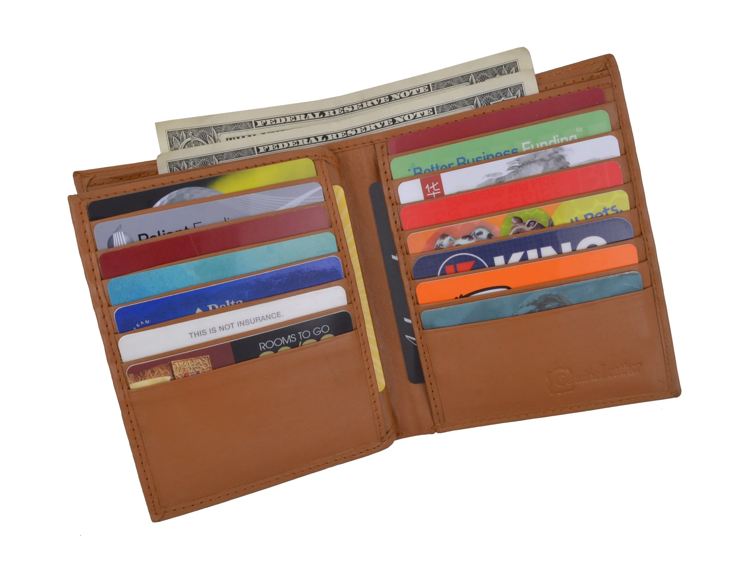 Men's Hipster Bifold Genuine Leather Multi-Card ID Holder European Wallet 5502CF