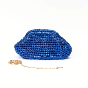 Metallic Blue Clutch