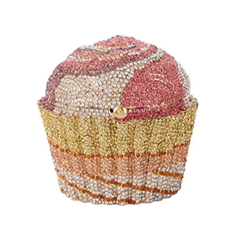 Mini Cupcake Clutch Crystal Evening Purse