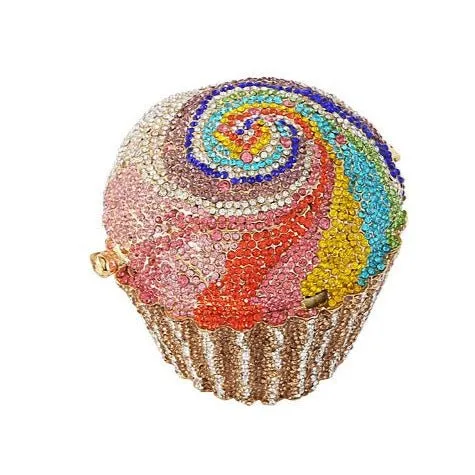 Mini Cupcake Clutch Crystal Evening Purse