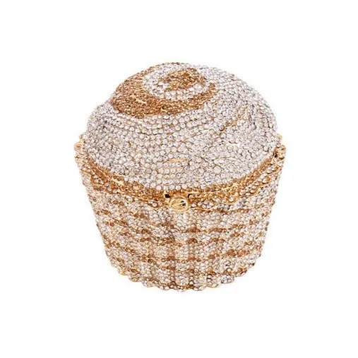 Mini Cupcake Clutch Crystal Evening Purse