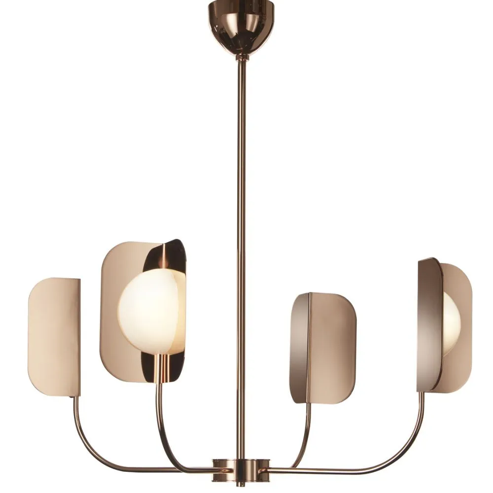 Minimalist 4 Arm Metal Chandelier