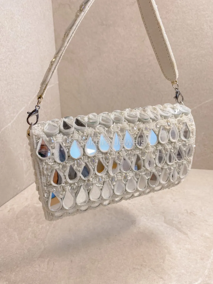 Mirror Detail Bag - White