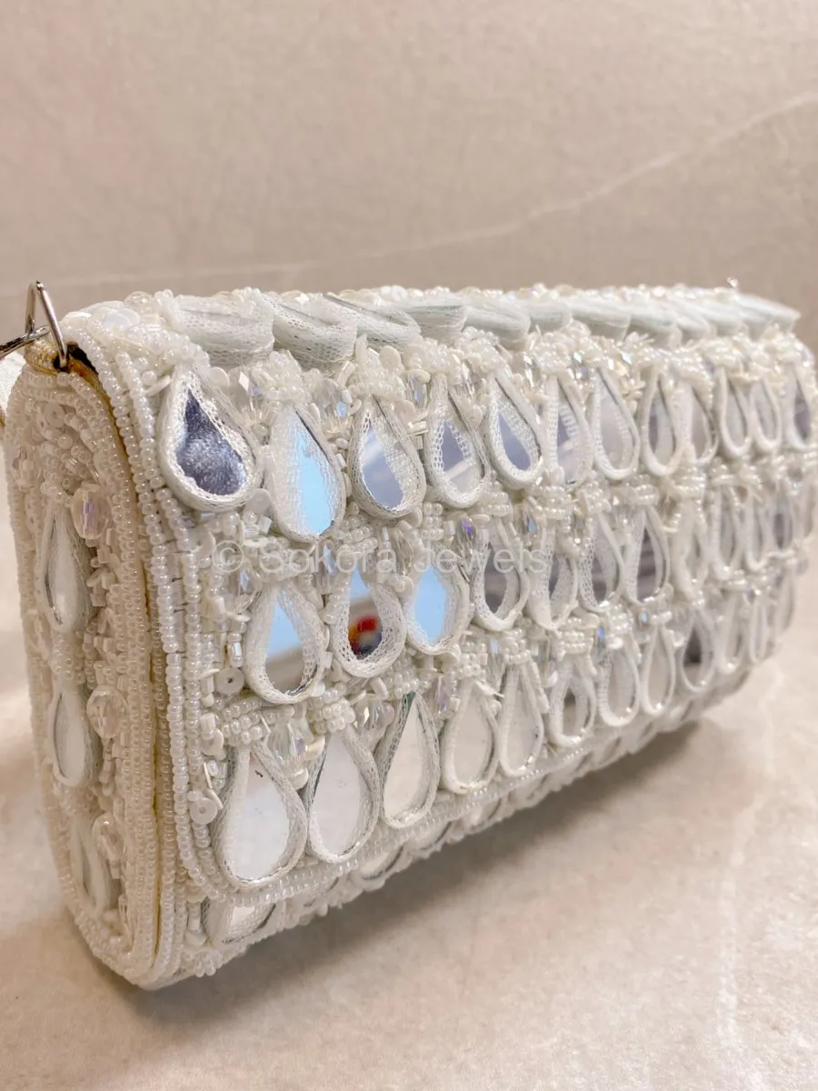 Mirror Detail Bag - White