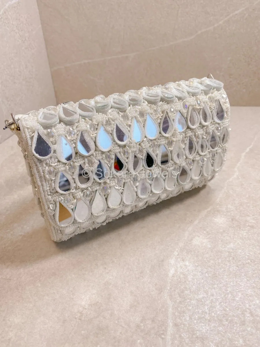 Mirror Detail Bag - White