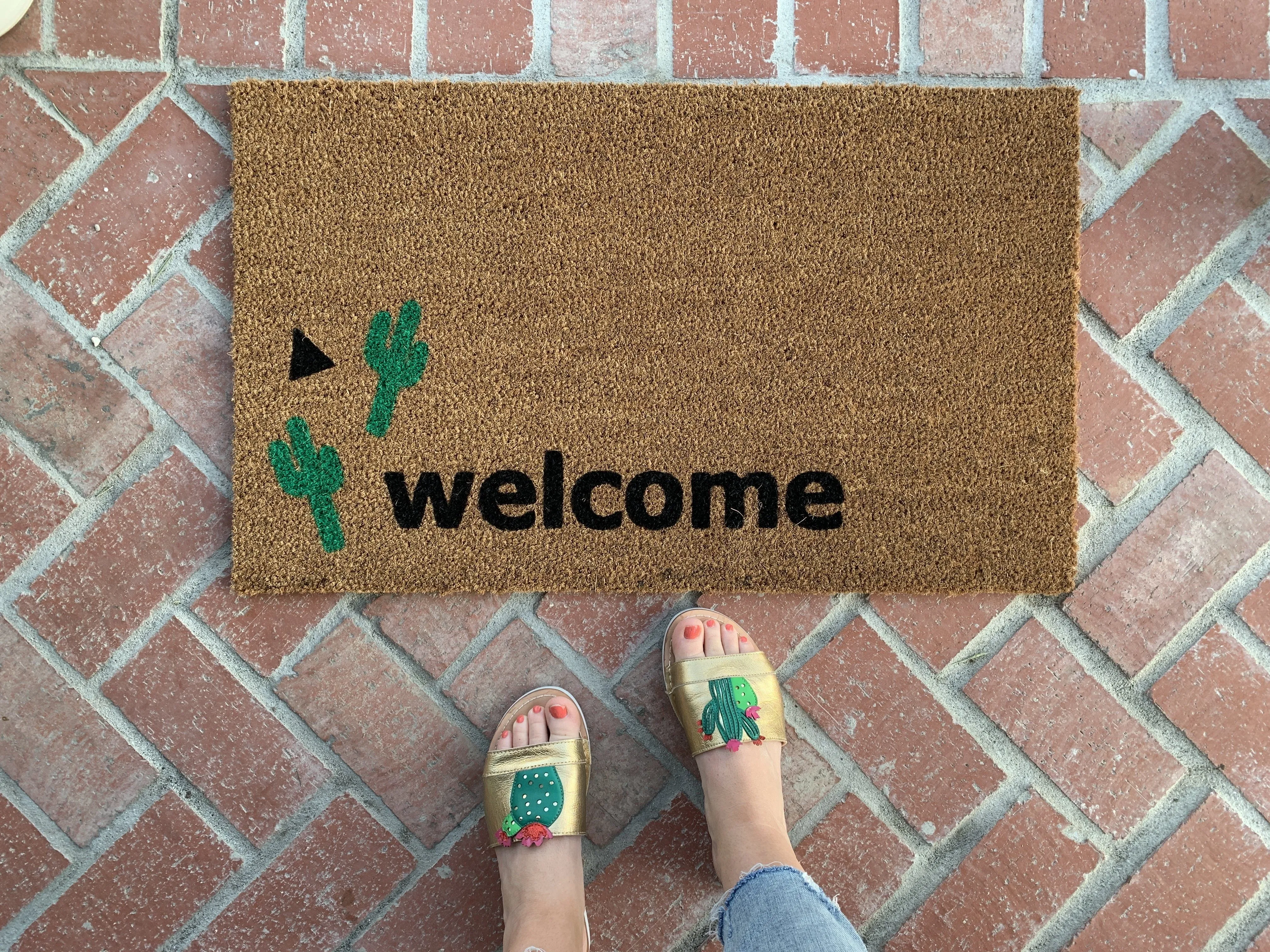 Modern Cactus Doormat