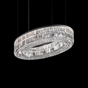 Modern Crystal Oval Ceiling Pendant