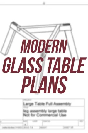 Modern Glass Table/Living Room Set FREE Plans