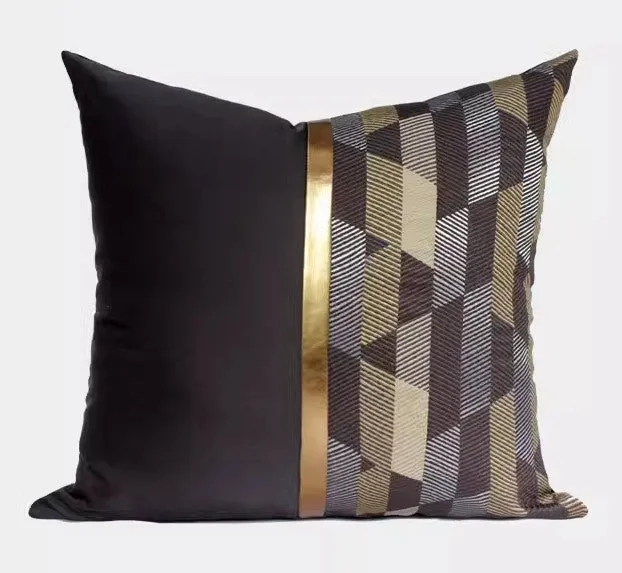 Modern Pillows for Living Room, Black Decorative Modern Pillows for Couch, Modern Sofa Pillows Covers, Modern Sofa Cushion