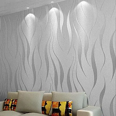 Modern Wallcovering Abstract Geometric Wallpaper Silver Grey (5.3 ㎡)