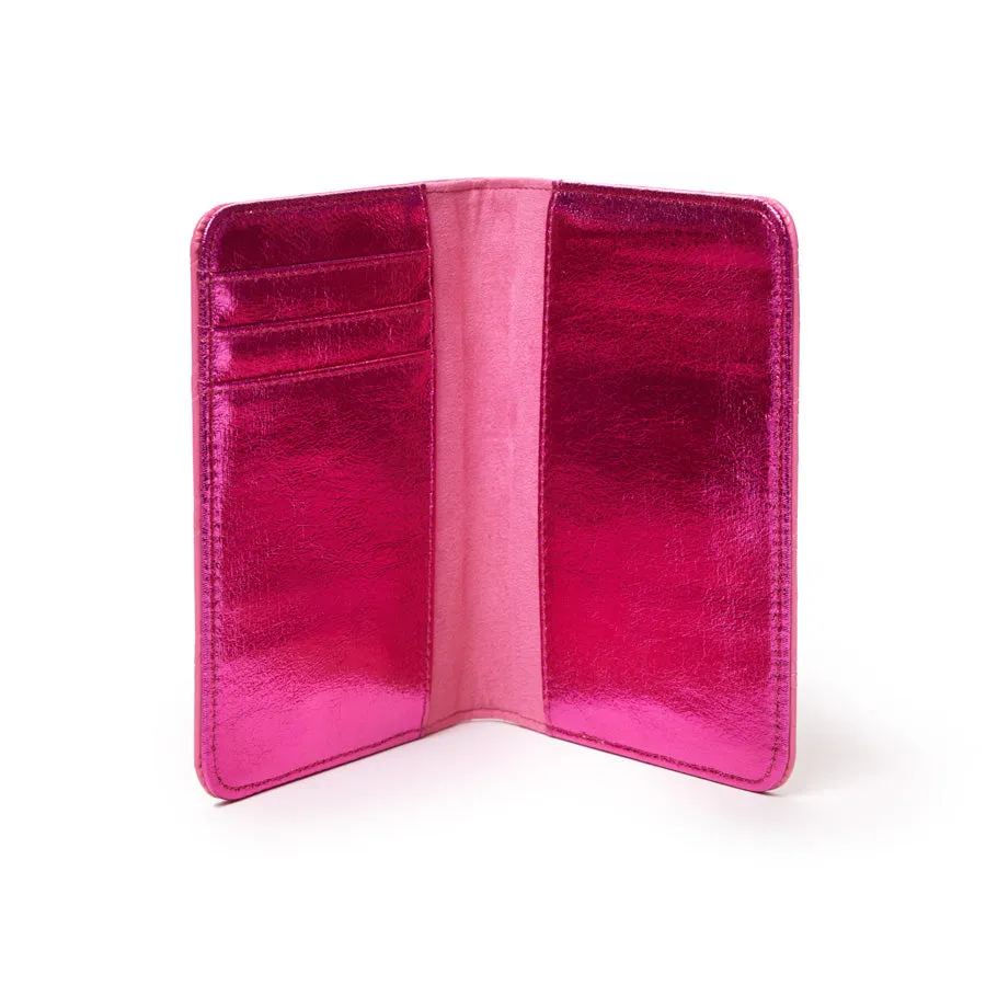 MONOGRAM PASSPORT HOLDER - MIRROR HOT PINK