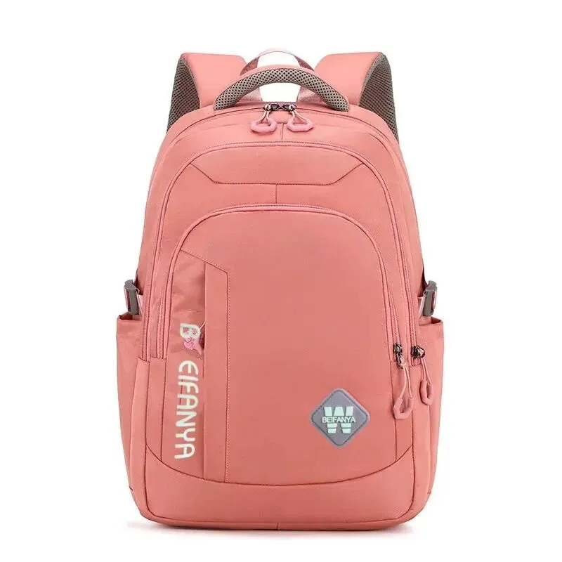 Multi-Pocket Water-Resistant Nylon Backpack for Women