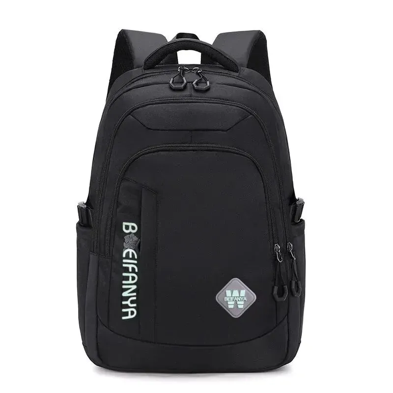 Multi-Pocket Water-Resistant Nylon Backpack for Women