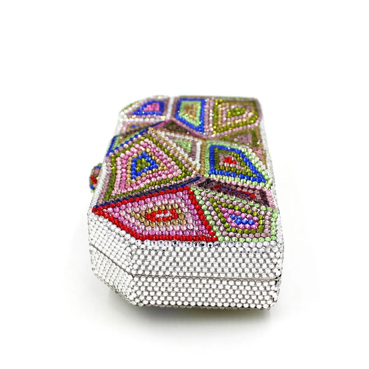 Multicolor Geometry Crystal Clutch