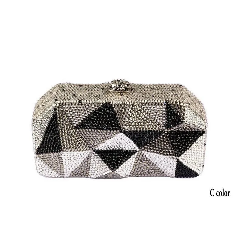 Multicolor Geometry Crystal Clutch