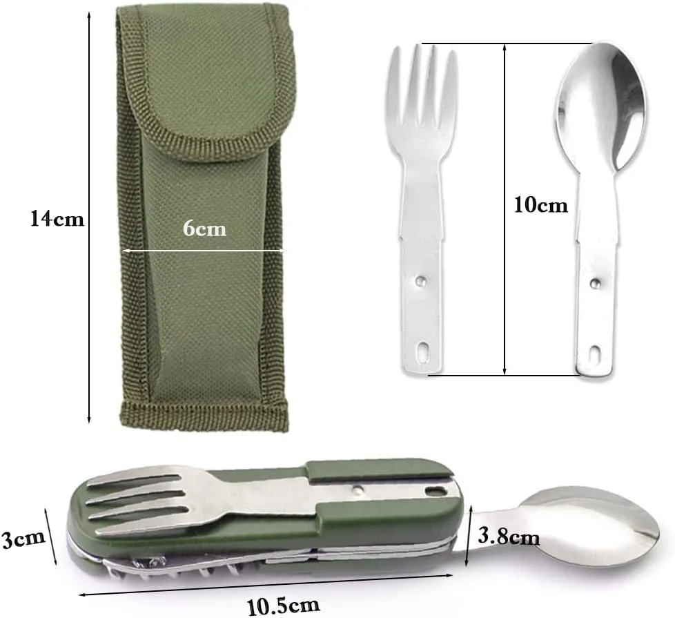 Multifunctional Foldable Fork Spoon Knife 7 in 1