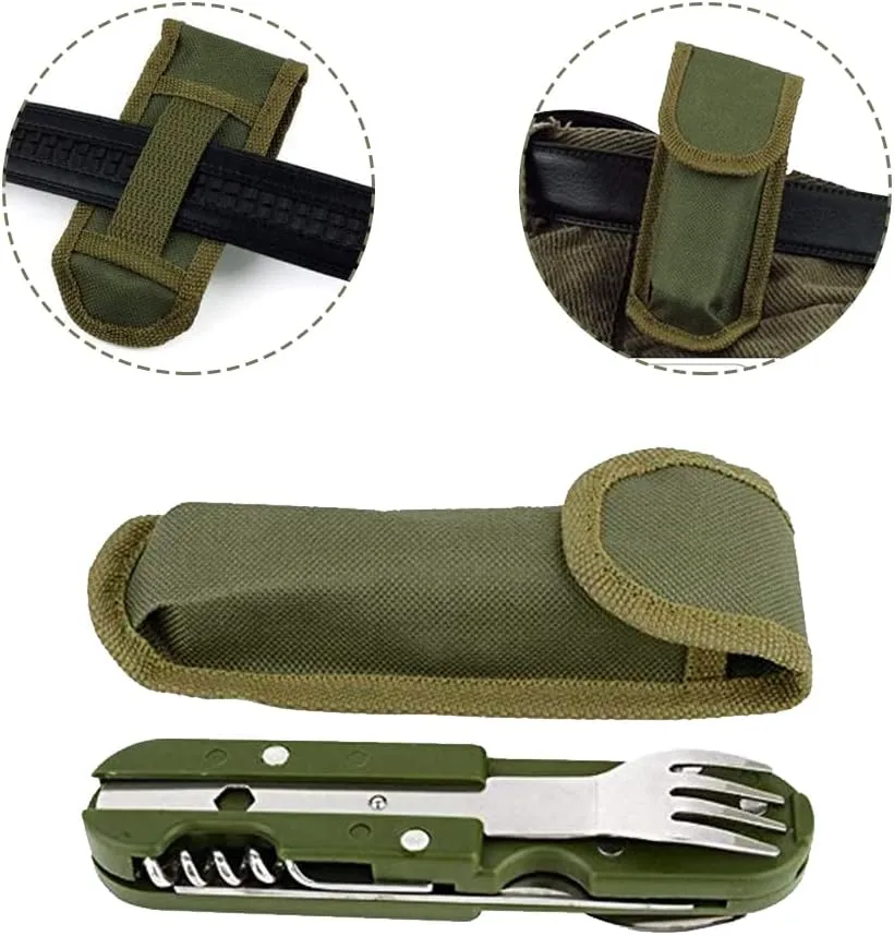 Multifunctional Foldable Fork Spoon Knife 7 in 1