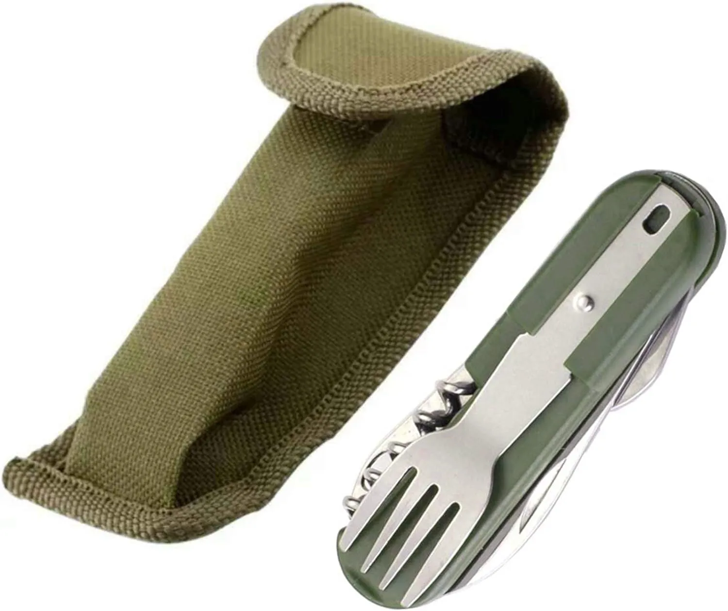 Multifunctional Foldable Fork Spoon Knife 7 in 1