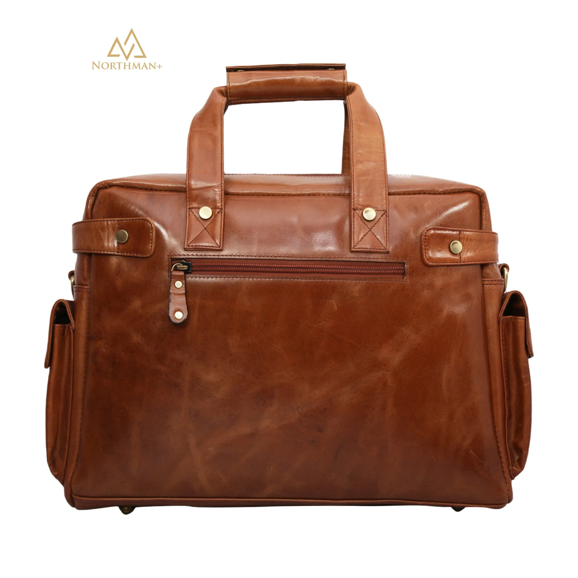 MultiPocket Tan Brown Travel Bag