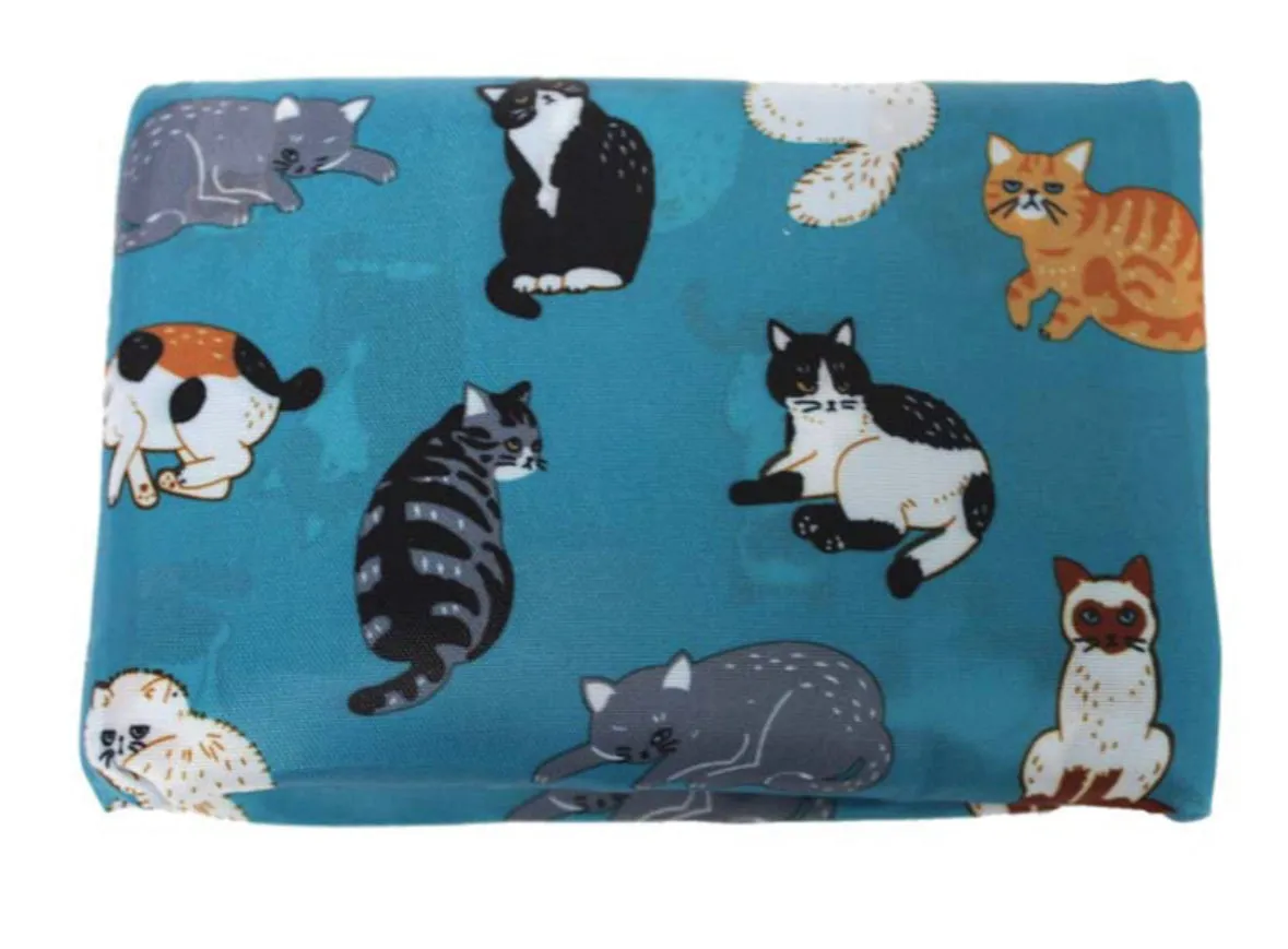 Naughty Cat Envelope Shopper - Deep Teal