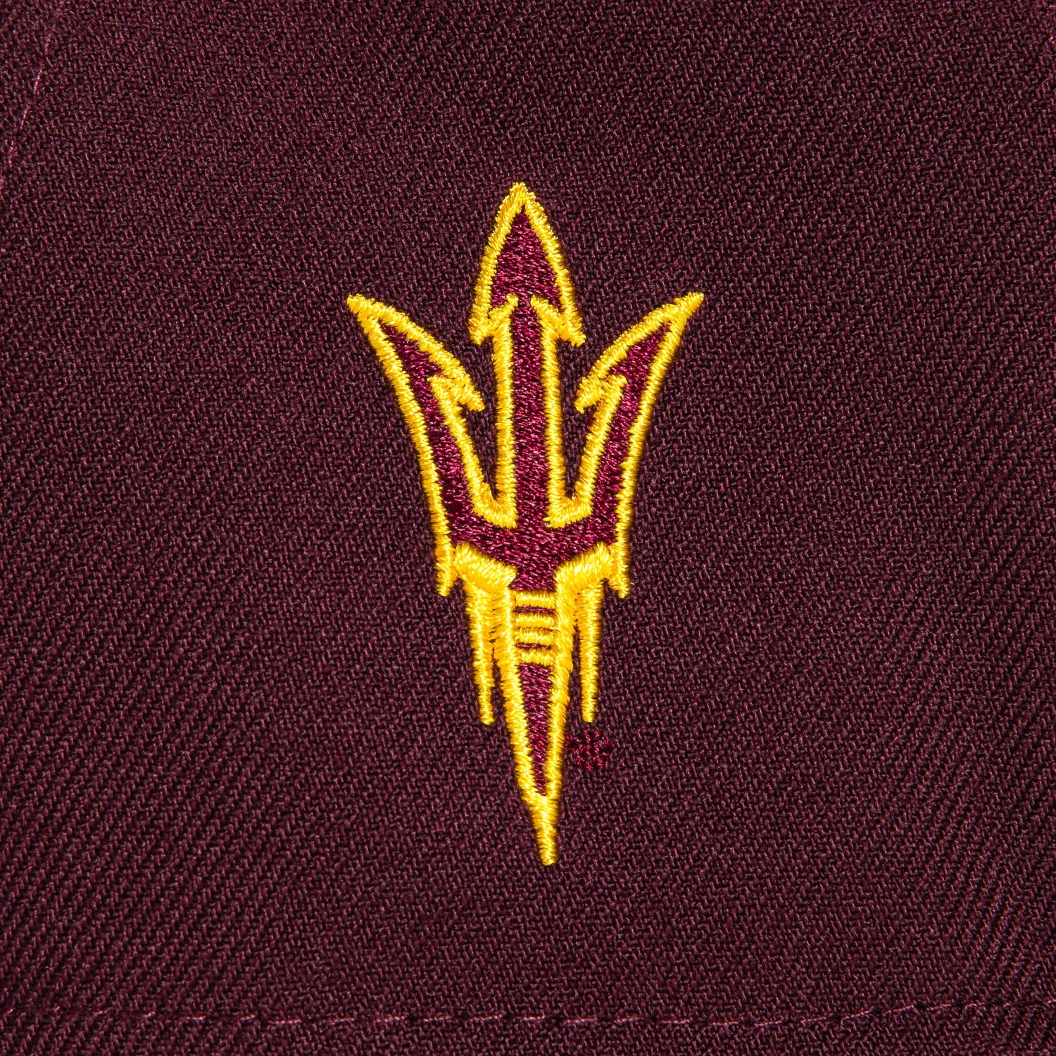 New Era 9Fifty A-Frame Arizona State Sun Devils Logo Patch Script Snapback Hat - Maroon