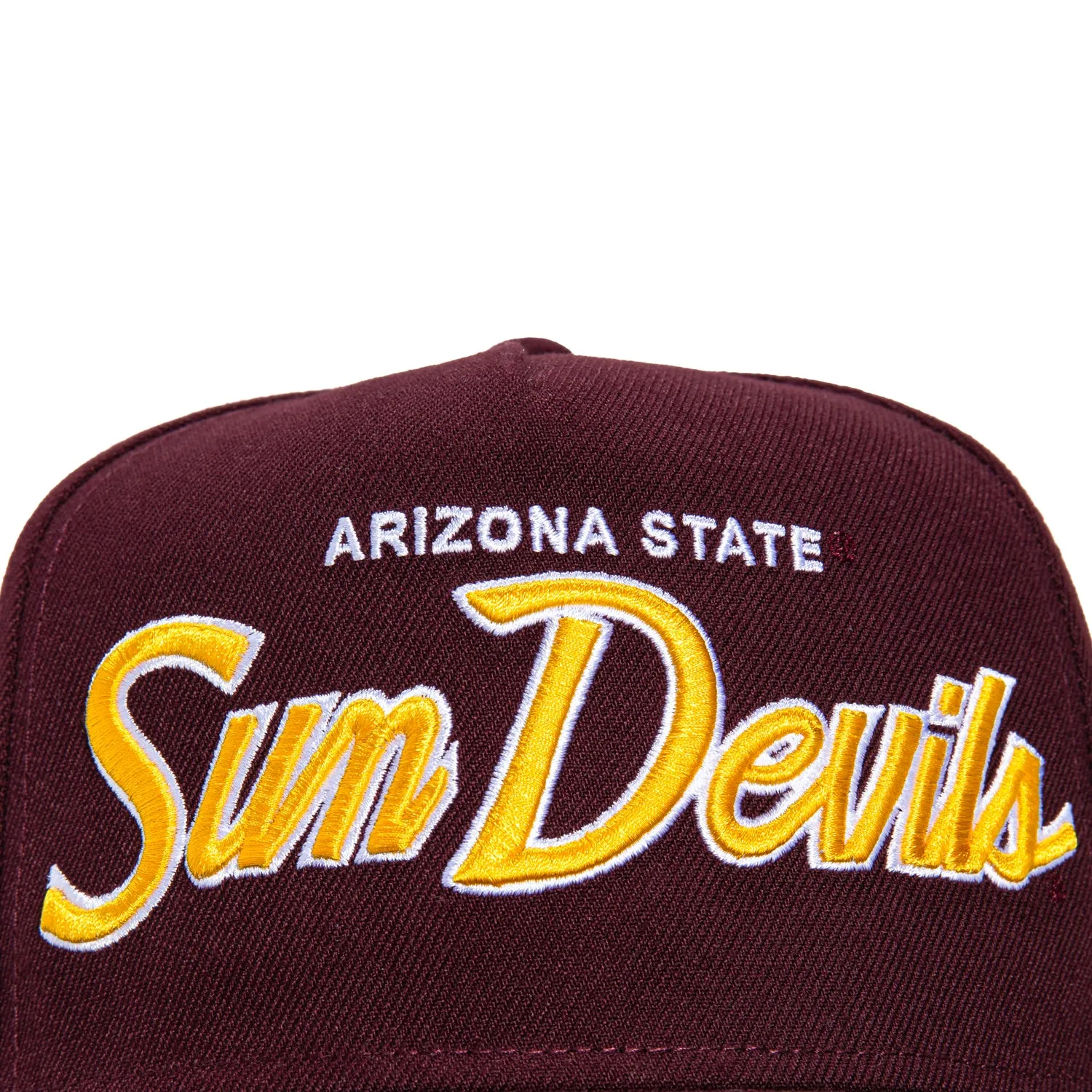 New Era 9Fifty A-Frame Arizona State Sun Devils Logo Patch Script Snapback Hat - Maroon