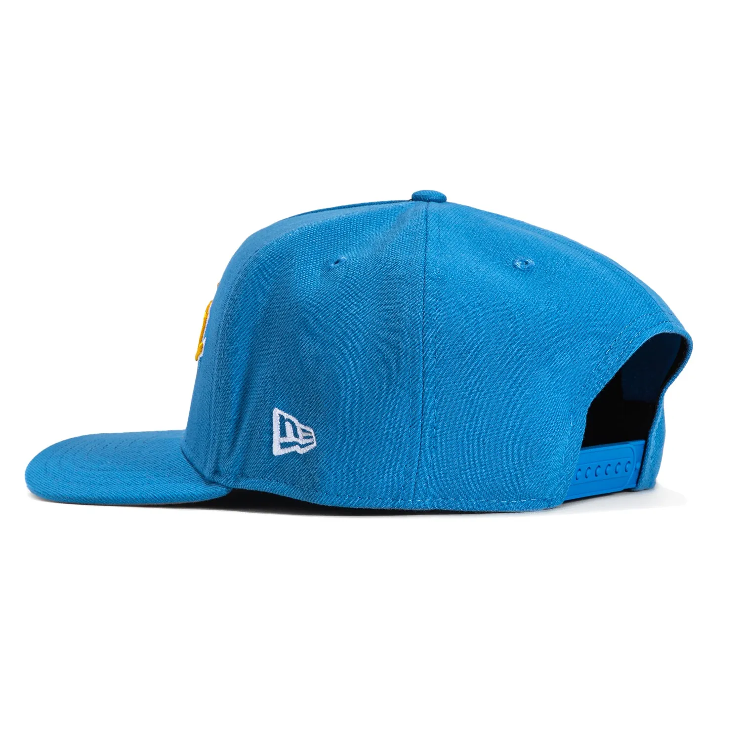 New Era 9Fifty A-Frame UCLA Bruins Logo Patch Script Snapback Hat - Light Blue