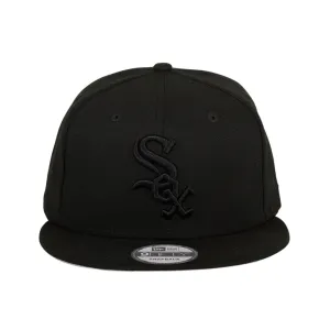 New Era 9Fifty MLB Basic Chicago White Sox Snapback Hat - Black on Black