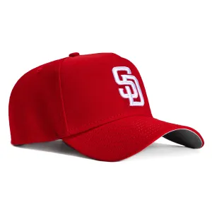 New Era 9Forty A-Frame San Diego Padres Snapback Hat - Red, White