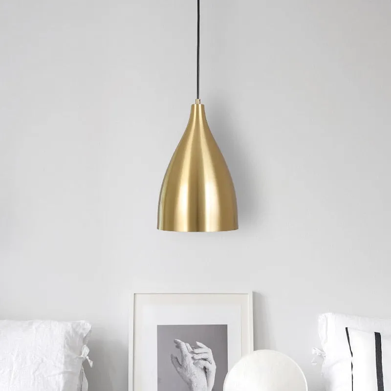 Nordic Golden Lamp Bar Chandelier Simple Pendant Light