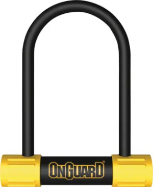 OnGuard BullDog Series U-Lock - 3.5 x 5.5", Keyed, Black/Yellow, Includes bracket