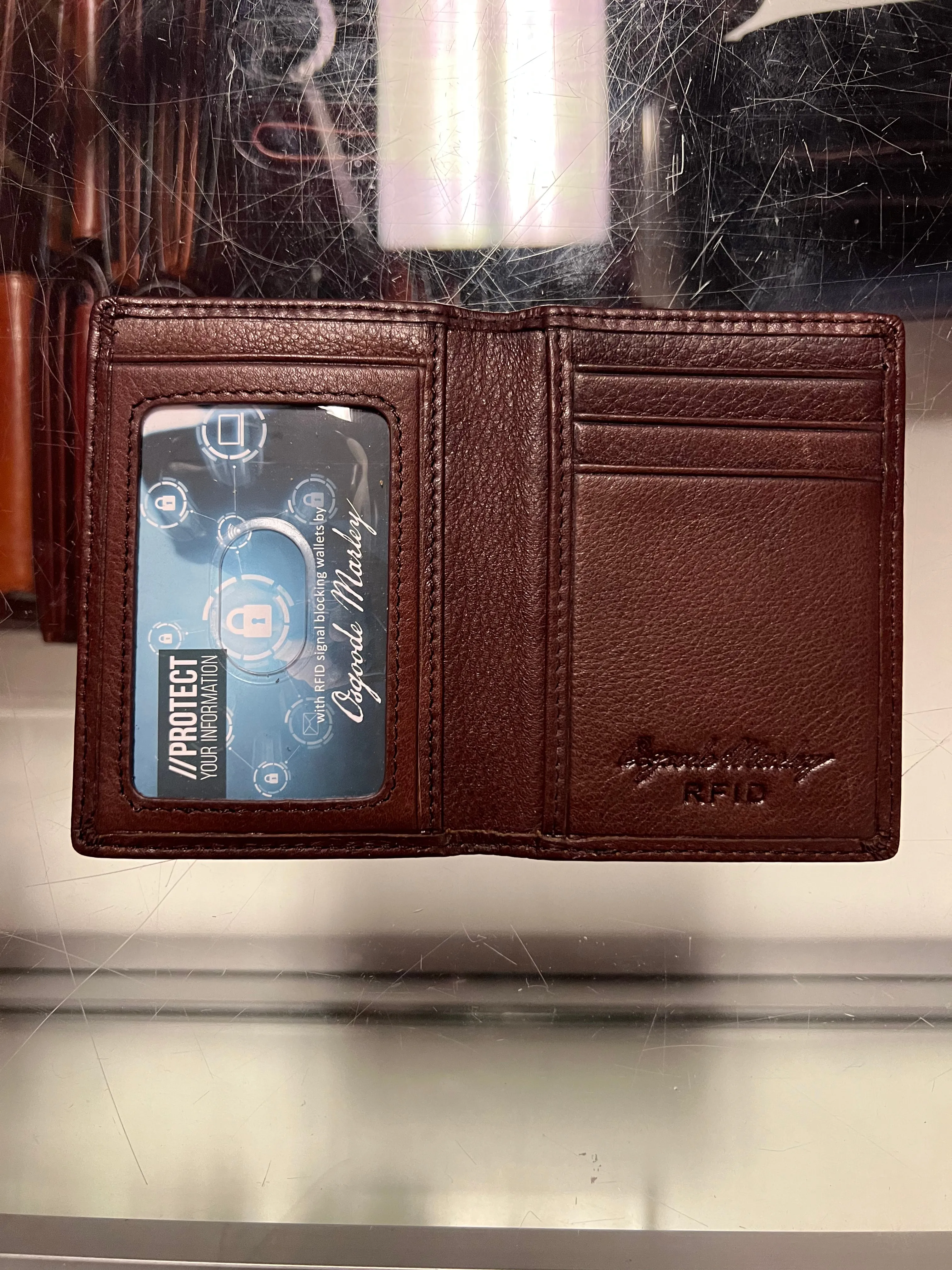 Osgoode Marley RFID ID Card Case Leather Wallet- 1220