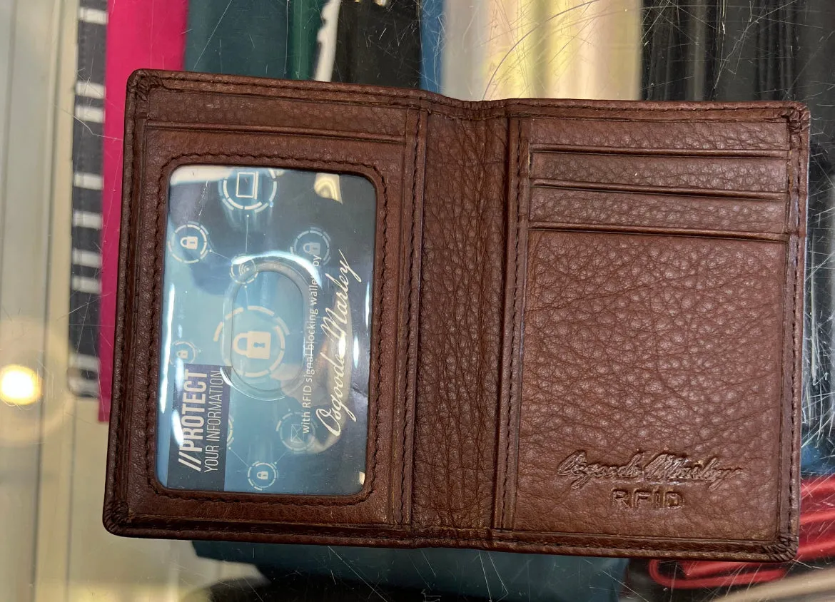 Osgoode Marley RFID ID Card Case Leather Wallet- 1220