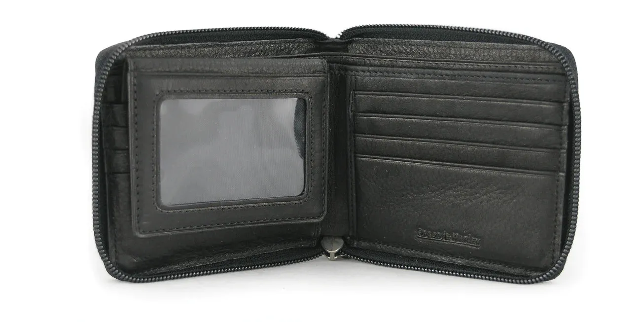 Osgoode Marley RFID Zippered Passcase Leather Wallet- 1225