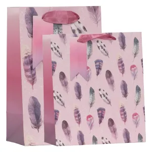 Partisan Pink Feather Gift Bag S/M