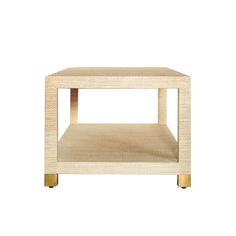 Patricia Natural Grasscloth Coffee Table by Worlds Away