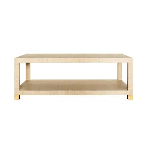 Patricia Natural Grasscloth Coffee Table by Worlds Away