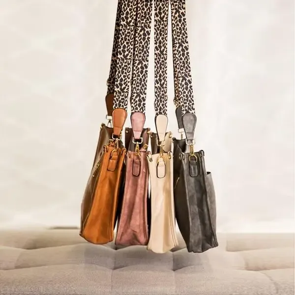 Paziye Leopard Strap Crossbody Bag