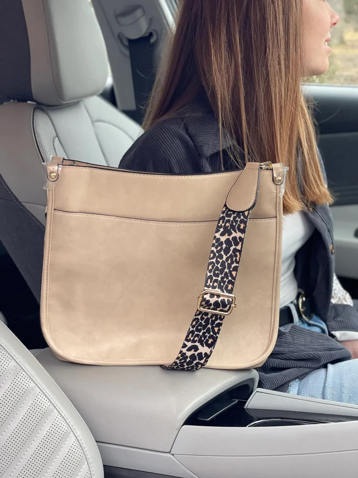 Paziye Leopard Strap Crossbody Bag