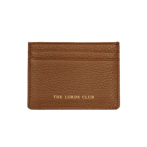 Personalised Card Holder - Tan Grained Leather