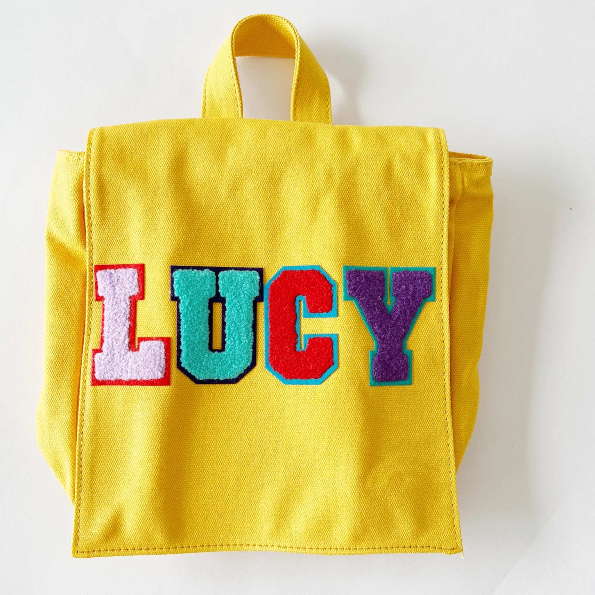 Personalized Kids Bag - Custom Mini Backpack w/Varsity Letters