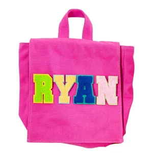 Personalized Kids Bag - Custom Mini Backpack w/Varsity Letters