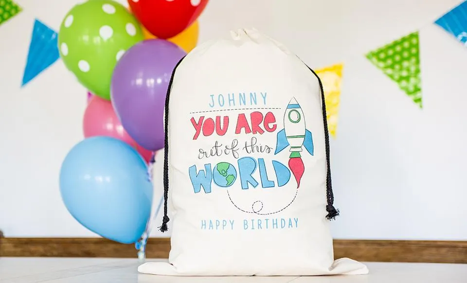 Personalized Kids Jumbo Birthday Gift Bags