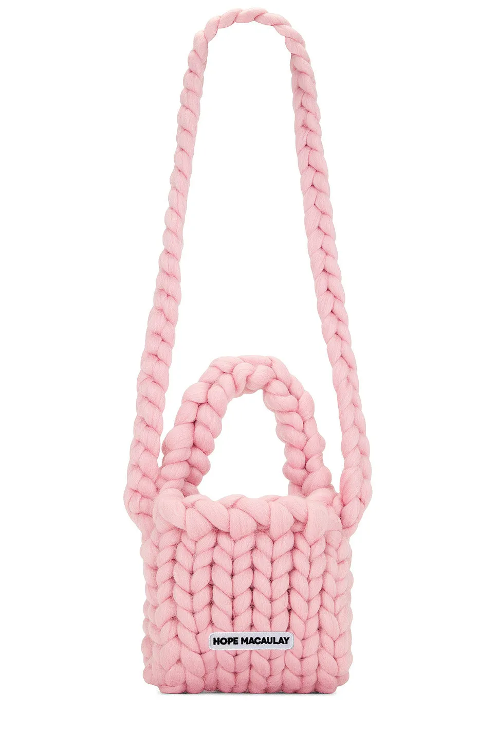 Pink Colossal Knit Crossbody Bag