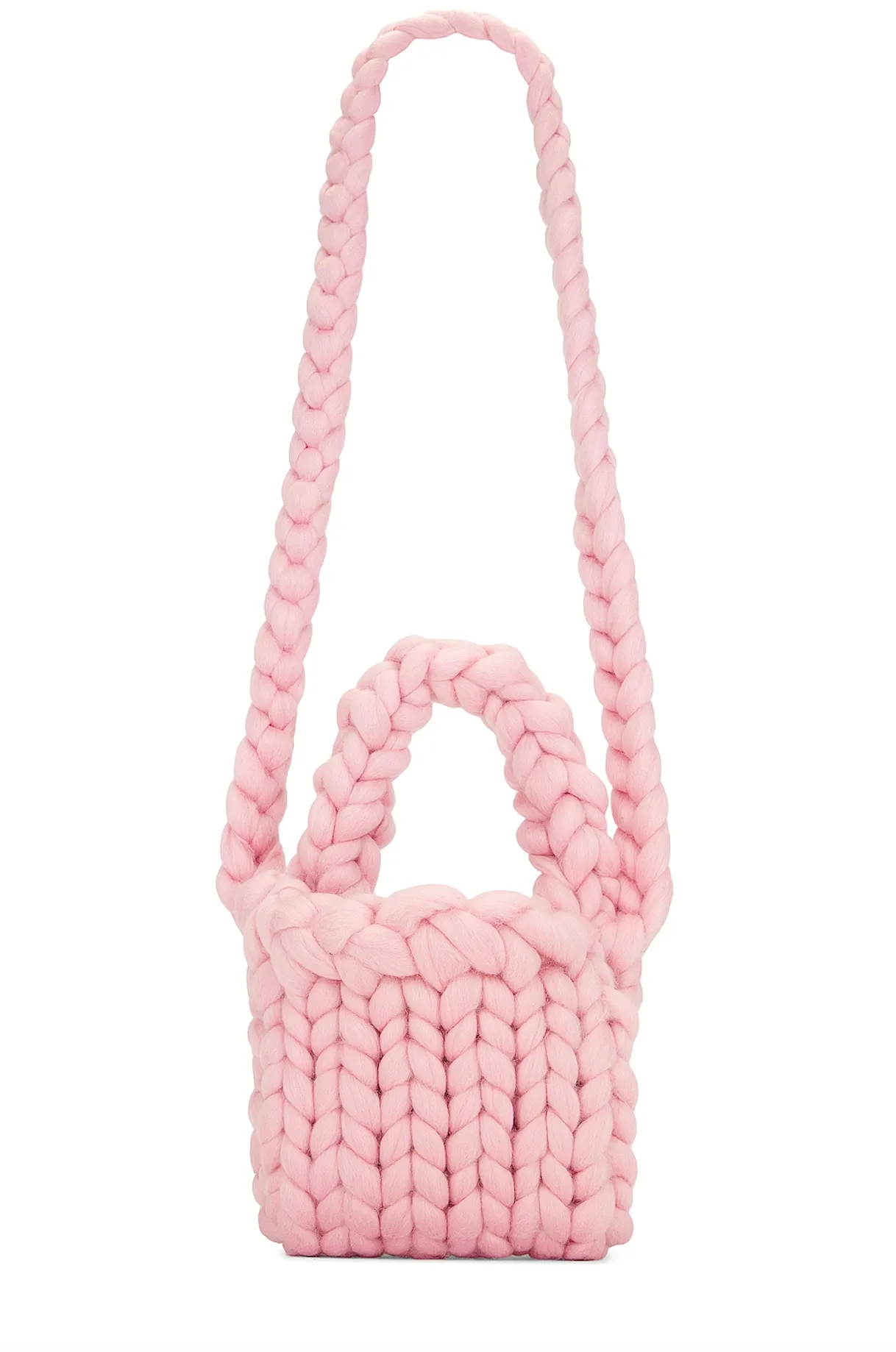 Pink Colossal Knit Crossbody Bag